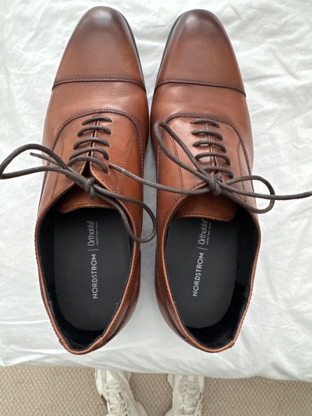 Nordstromโs Brand Menโs Brown Leather Dress Shoes 11.5